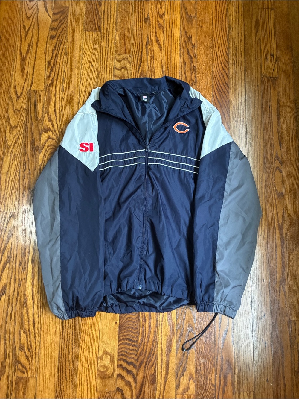 Navy NFL Chicago Bears Apparel Rain Jacket - Picture 1 of 5